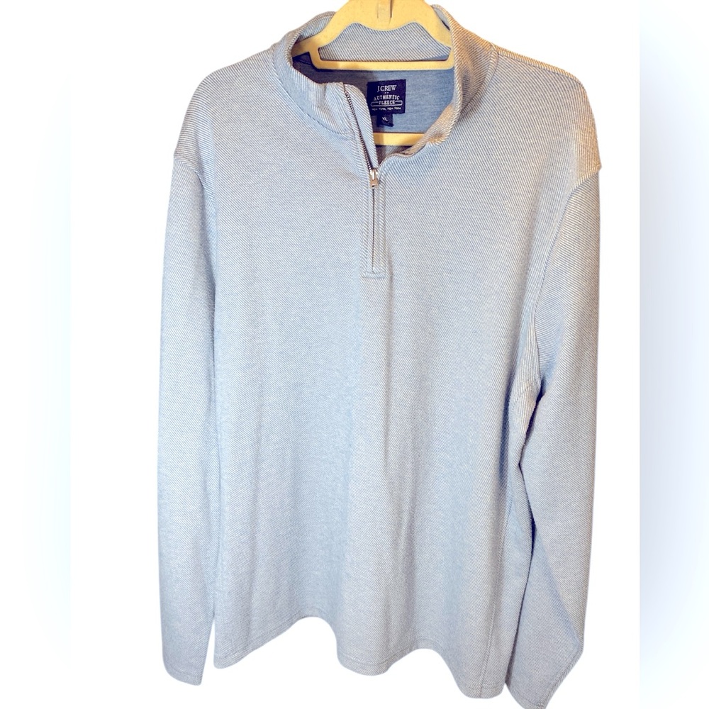 J.Crew Authentic Fleece Sweatshirt Men’s XL Blue 1/4 zip